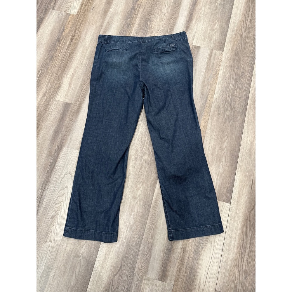 Lauren Ralph Lauren Jeans Co Womens 16W Dark Wash Wide Leg Denim Trouser Pants - Picture 5 of 6